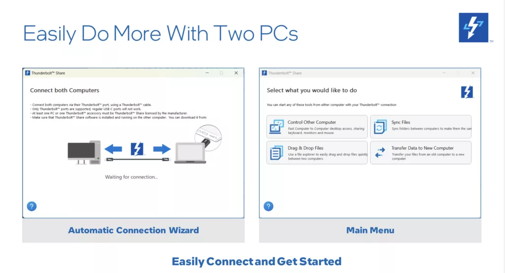 Intel Unveils Thunderbolt Share for Revolutionary PC-to-PC Interactions